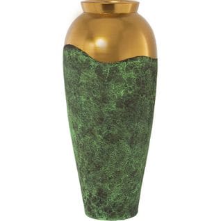 Vase Élégance Verte Et Touche Dorée Pour Déco Chic