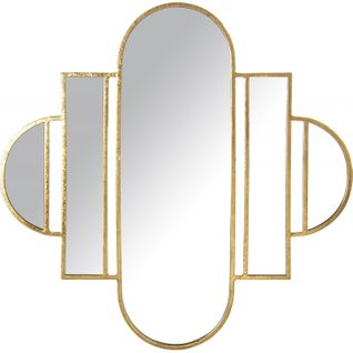 Miroir Vertical Élégant En Métal Doré Pour Intérieur Chic