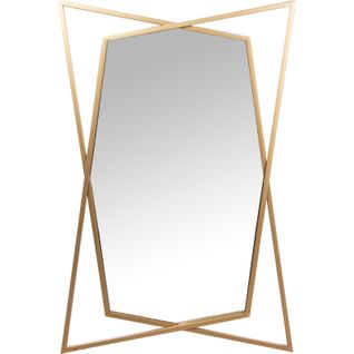 Miroir Design Métal Doré Pour Élégance Intérieure