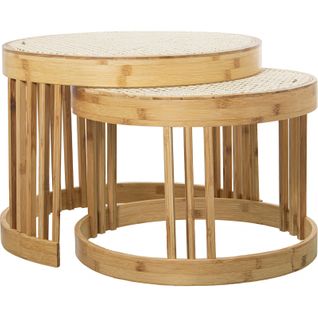 Table D'appoint Bambou Épurée Pour Salon Chic