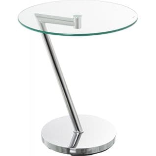 Table D'appoint Élégante En Verre Et Métal Épuré