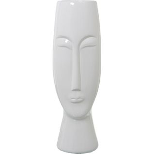 Vase Visage Design Céramique Blanche Décoration Intérieure