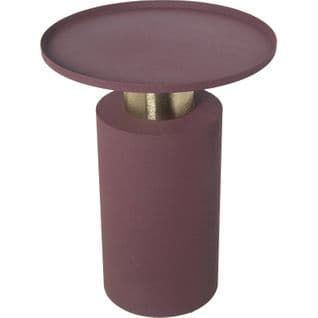 Table D'appoint Élégante Violet Et Or Pour Salon