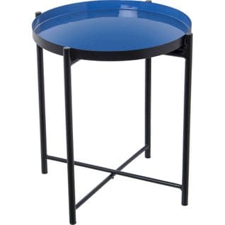 Table D'appoint Élégance Métallique Bleue