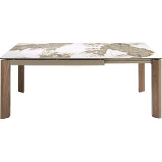 Table Extensible Design Marbre Et Noyer Angel Cerda