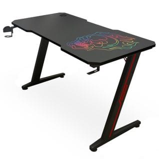 Bureau Informatique Gamer Ams-desk120z-skrain - 1m20 - Design "tête De Mort" Arc-en-ciel