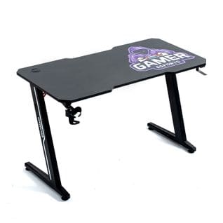 Bureau Gaming 120x60x73 Cm - Design "gamer" Finition Carbone