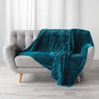 Plaid  Flanelle 125x150cm Galie Bleu