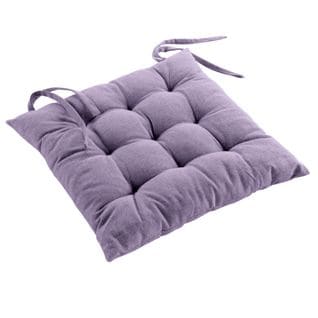 Coussin De Chaise Coton Recycle Grand Mistral Lilas