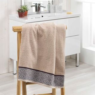 Drap De Douche 70 X 130 Cm Ethnic Estebane Beige