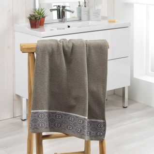 Drap De Douche 70 X 130 Cm Ethnic Estebane Kaki