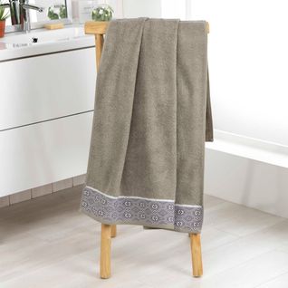 Drap De Bain 90 X 150 Cm Ethnic Estebane Kaki