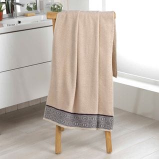 Drap De Bain 90 X 150 Cm Ethnic Estebane Beige