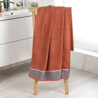 Drap De Bain 90 X 150 Cm Ethnic Estebane Terracotta