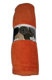 Serviette Drap De Plage Velours 100 X 180 Cm Uni Orange