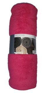 Serviette Drap De Plage 100 X 180 Cm Bouclette Uni Rose