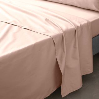 Drap Plat 180 X 290 Cm Percale De Coton Nude