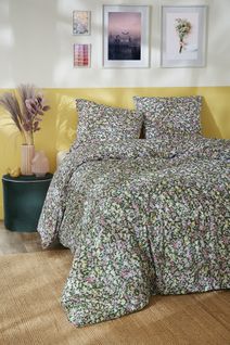 Housse De Couette + Taies 240 X 260 Cm Myosotis Fleurie