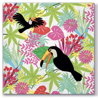 Lot De 20 Serviettes En Papier 33 X 33 Cm Les Toucans