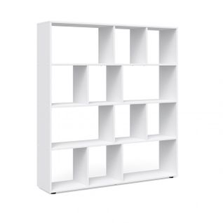 Etagère Bibliothèque  12 Compartiments Blanc  131,6 X 143 X 29 Cm (lxhxp)