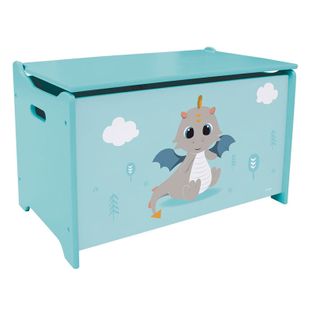 Coffre à Jouets Léon Le Dragon, En Bois Pour Enfant H. 40 X L. 58 X P. 36 Cm