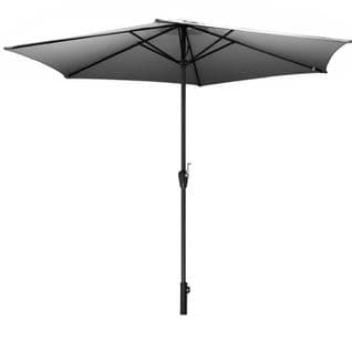 Parasol Bois Gris Avec Manivelle 3,5m