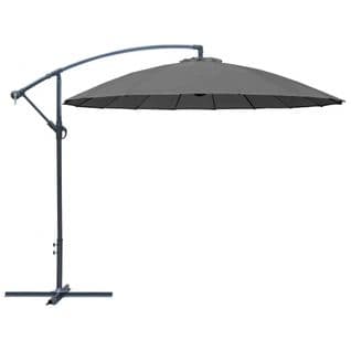 Parasol Déporté En Aluminium Et Fibre De Verre 3m Pagode Gris