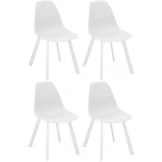 Chaises D'extérieur Aluminium Et Résine Jato (lot De 4) Blanc