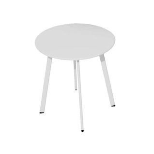 Table Basse De Jardin En Acier Massai 45 Cm Blanc