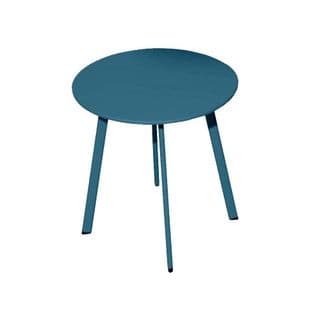 Table Basse De Jardin En Acier Massai 45 Cm Bleu