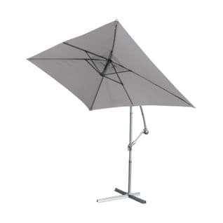 Parasol Déporté Inclinable Rectangulaire Almeria - L. 300 X L. 200 Cm - Gris Perle