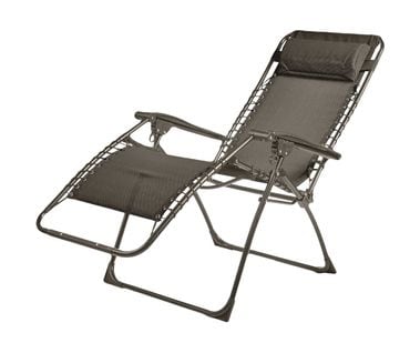 Palavas - Lot De 2 Fauteuils Relax - Pliant - Acier - Taupe