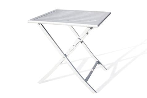 Table De Jardin Pliante En Aluminium Gris - Marius