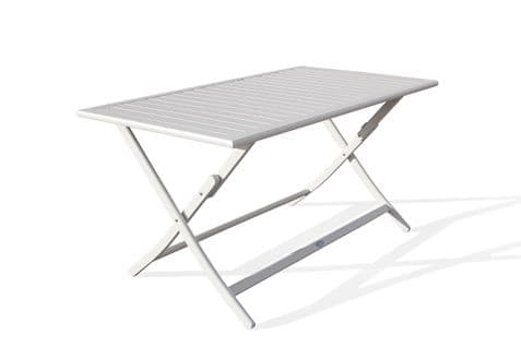 Table De Jardin Pliante En Aluminium Gris - Marius