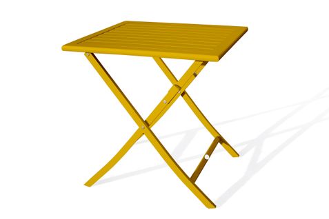 Table De Jardin Pliante En Aluminium Moutarde - Marius