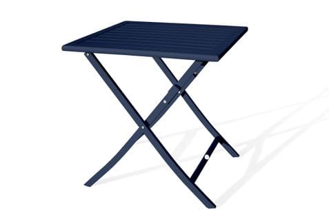 Table De Jardin Pliante En Aluminium Bleu Marine - Marius