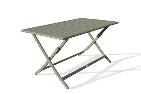 Table De Jardin Pliante En Aluminium Vert Kaki - Marius