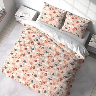 Housse De Couette 220x240 Cm + 2 Taies D'oreiller 63x63 Cm Microfibre Plis