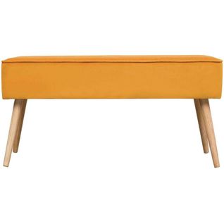 Banc Scandinave En Velours Jaune Velvet