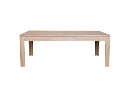 Table Moderne Extensible Bois Chêne Blanchi Massif L200/280 - Boston