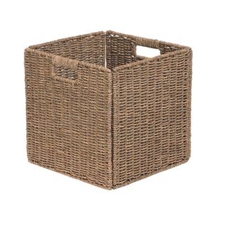 Panier De Rangement Pliable En Jonc De Mer 31x31x31cm