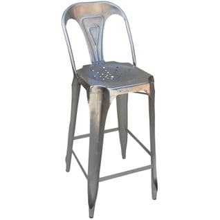 Fauteuil De Bar Vintage En Métal Aluminium