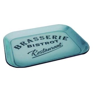 Plateau Rectangulaire Bistrot 41 Cm Bleu