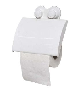 Dérouleur Papier Toilette Wc Blanc Fixation 2 Ventouses
