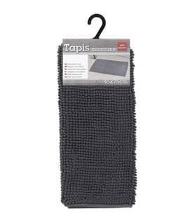 Tapis De Salle De Bain Gris Foncé En Microfibre Boules 45 X 75 Cm