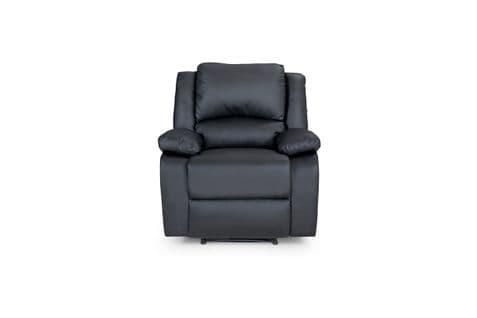 Relaxxo - Fauteuil Relaxation 1 Place Simili Cuir Leo - Noir