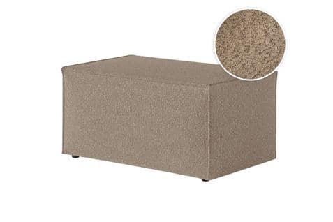 Clarisse - Pouf En Tissu Bouclette - Taupe