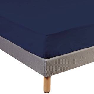 Drap Housse Coton Bonnet 27 Made In France Bleu Marine 80x190