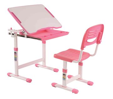 Bureau Enfant Ajustable En Hauteur Rose 201   Chaise