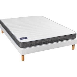 Matelas Mousse, Sommier, Pieds Sérénité Soutien Ferme 80x190 - 1 Personne - Accueil Moelleux